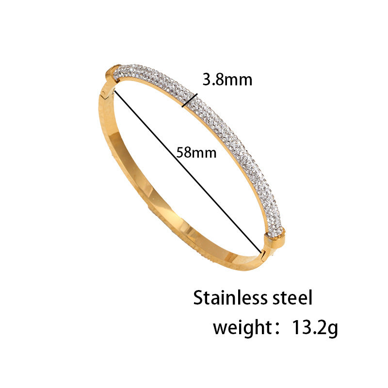 Full Diamond Light Luxury Starry Titanium Steel Bracelet